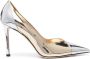 Jimmy Choo Cass 95mm patent-leather pumps Gold - Thumbnail 1