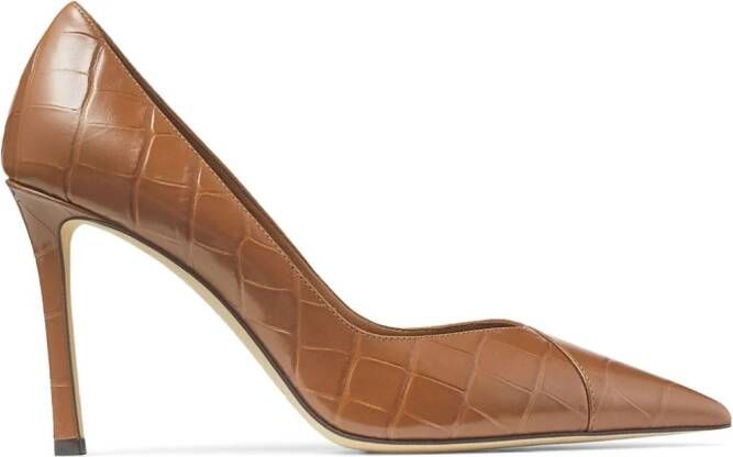 Jimmy Choo Cass 95mm pointed-toe pumps Brown