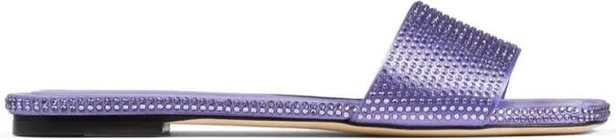Jimmy Choo Clovis crystal-embellished slides Purple