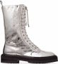 Jimmy Choo Cora embossed-logo lace-up boots Silver - Thumbnail 1