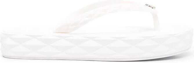 Jimmy Choo Diamond flip-flop sandals White