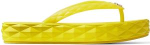 Jimmy Choo Diamond flip flops Yellow