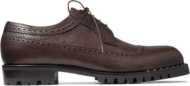 Jimmy Choo Diamond leather Derby shoes Brown