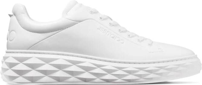 Jimmy Choo Diamond Maxi leather sneakers White