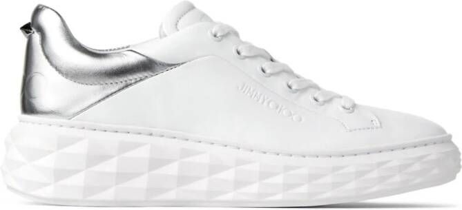 Jimmy Choo Diamond Maxi F II leather sneakers White
