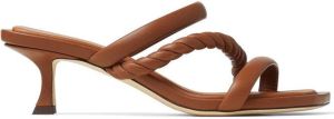 Jimmy Choo Diosa 50mm leather sandals Brown