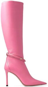 Jimmy Choo Dreece 95mm knee-high boots Pink
