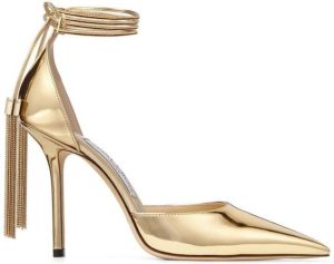 Jimmy Choo Eris 100 metallic-effect sandals Gold