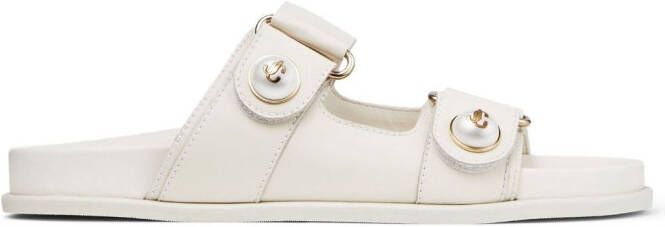 Jimmy Choo Fayence pearl-embellished sandals White