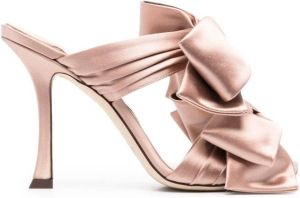 Jimmy Choo Flaca 100mm bow-embellished sandals Pink