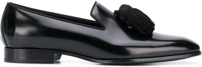 Jimmy Choo Foxley tassel-detail leather loafers Black