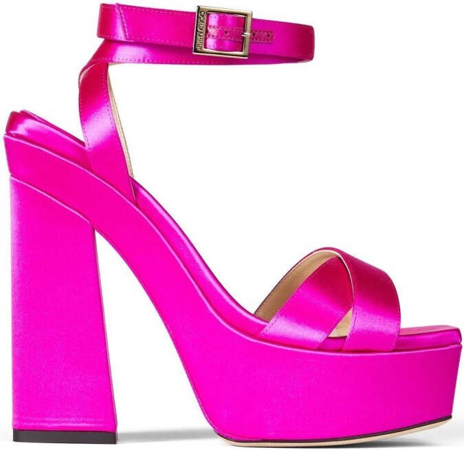 Jimmy Choo Gaia 140mm platform sandals Pink