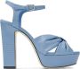 Jimmy Choo Heloise 120mm snakeskin-effect sandals Blue - Thumbnail 1
