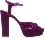 Jimmy Choo Heloise 120mm velvet platform sandals Purple - Thumbnail 1
