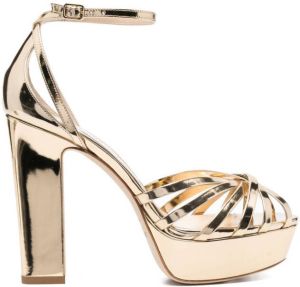 Jimmy Choo Isra 120mm platform sandals Gold