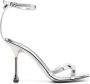 Jimmy Choo Ixia 95mm metallized sandals Silver - Thumbnail 1