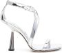 Jimmy Choo Jessica 100mm leather sandals Silver - Thumbnail 1