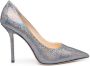 Jimmy Choo Love 100mm holographic-effect pumps Silver - Thumbnail 1