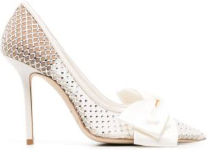 Jimmy Choo Love 100mm pointed pumps White
