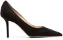 Jimmy Choo Love 85mm pointed leather pumps Brown - Thumbnail 1