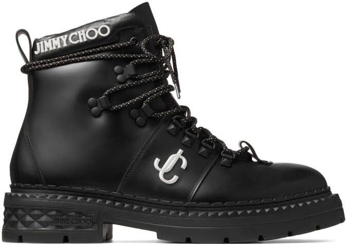 Jimmy Choo Marlow monogram hiking boots Black