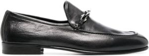 Jimmy Choo Marti Reverse leather loafers Black