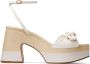 Jimmy Choo Ricia 95mm platform leather sandals White - Thumbnail 1