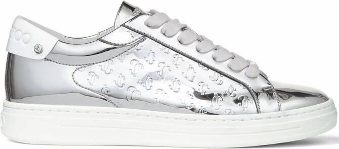 Jimmy Choo Rome F leather sneakers Silver