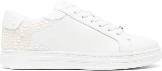 Jimmy Choo Rome F pearl-embellished sneakers White