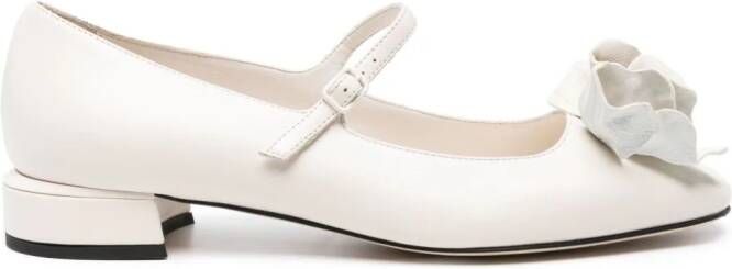 Jimmy Choo Rosa leather ballerina shoes White