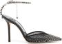 Jimmy Choo Saeda 100mm crystal-embellished sandals Black - Thumbnail 1