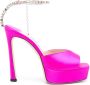Jimmy Choo Saeda 125mm crystal-embellished sandals Pink - Thumbnail 1