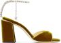 Jimmy Choo Saeda 85mm crystal-embellished sandals Yellow - Thumbnail 1