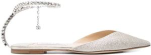 Jimmy Choo Saeda crystal-embellished pumps Gold