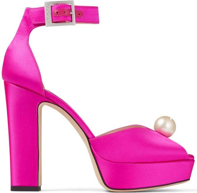 Jimmy Choo Socorie 120mm block-heel sandals Pink