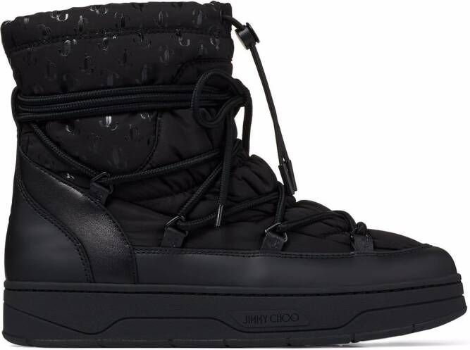 Jimmy Choo Wanaka logo-print snow boots Black