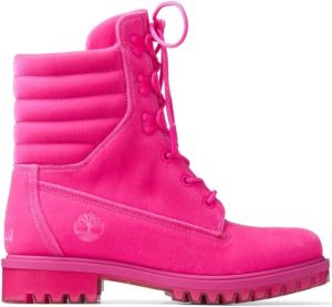Jimmy Choo x Timberland padded lace-up boots Pink