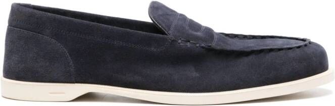 John Lobb Pace suede loafers Blue