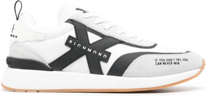 John Richmond embossed-logo sneakers White
