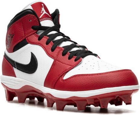 Jordan Air 1 Mid "Chicago" football cleats Red