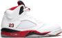 Jordan Air 5 Retro "Fire Red" sneakers White - Thumbnail 1