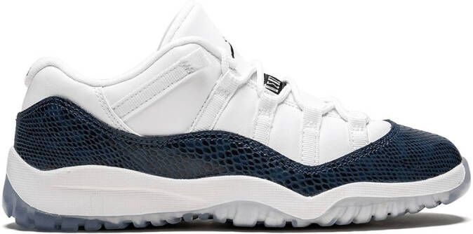 Jordan Kids 11 Retro Low LE "Navy Snakeskin" sneakers White
