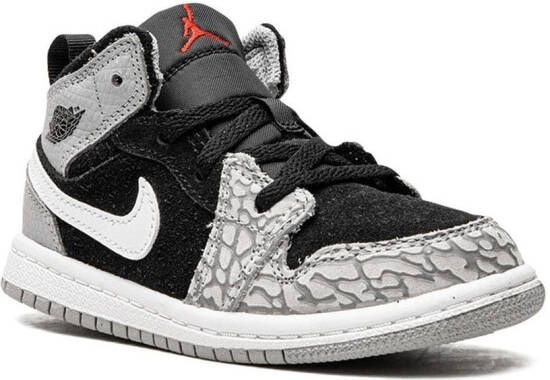 Jordan Kids Air Jordan 1 Mid "Elephant Print" sneakers Black
