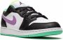 Jordan Kids Air Jordan 1 Low "Black Violet Shock Green Glow" sneakers White - Thumbnail 1