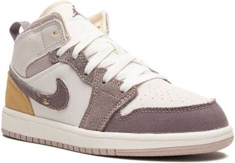 Jordan Kids Air Jordan 1 Mid Craft Se (Ps) "Taupe Haze" sneakers White