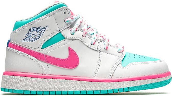 Jordan Kids Air Jordan 1 Mid "Digital Pink" sneakers White