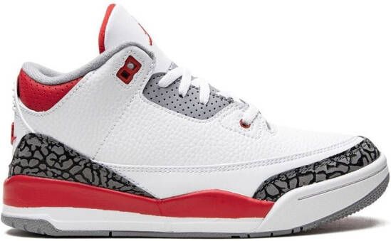 Jordan Kids Jordan 3 Retro PS "Fire Red" sneakers White