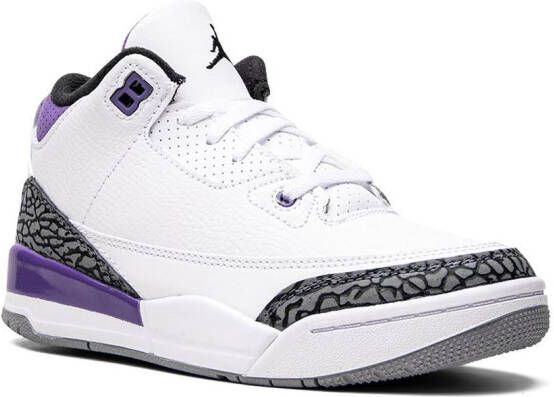 Jordan Kids Air Jordan 3 Retro "Dark Iris" sneakers White