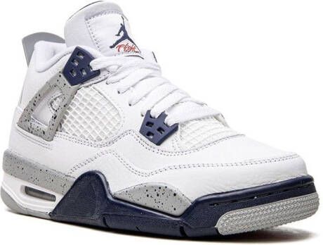 Jordan Kids Air Jordan 4 Retro "Midnight Navy" sneakers White