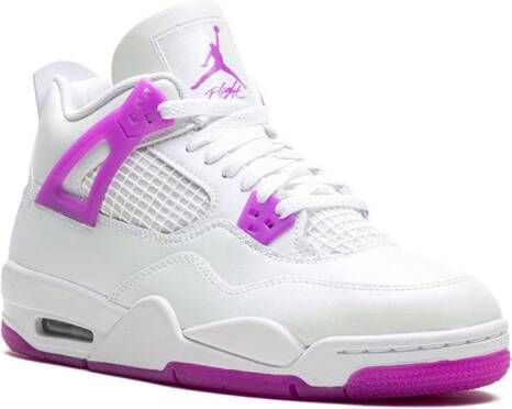 Jordan Kids Air Jordan 4 Retro "Hyper Violet" sneakers White